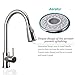 J-1006 Kitchen Bar Sink Brushed Nickel Single-Hole One Handle Pull Out and Down Two Dual Function Water Mode Sprayer Spout Touch On Faucet