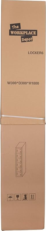 The Workplace Depot 6 Door Heavy Duty Metal Locker Grey Steel view 5