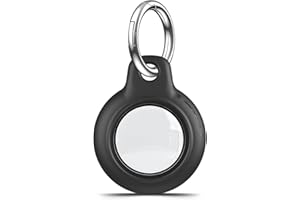 MOLOSLEEVE 1|2|4 Pack Waterproof for Apple for Airtag Holder, for Air Tag Case with Keychain, Hard PC Shockproof and Scratch-Resistant Cover for GPS Item Tracker, for Pets, Kids, Luggages (Black)