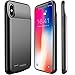 Proker iPhone x Battery case 3200mah slim external charging case for iPhone X Support lightning headset(Black)