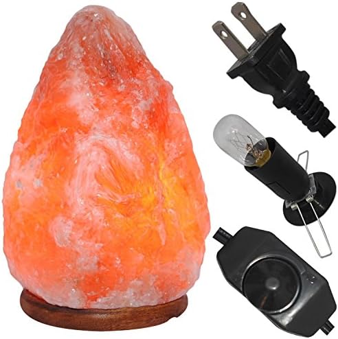 AMSkart - 10-11" Inch 14-19Lbs Salt Lamp Dimmer Cord Himalayan Rock Salt Lamp Unique Natural Ionic Air Purifier Best Romantic Gift Idea 100% Satisfaction Money Back Guarantee