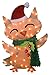 PRODUCTWORKS 32-Inch Pre-Lit Victoria Hutto Owl Christmas Yard Decoration, 50 Lights