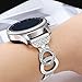 Compatible with Samsung Galaxy Watch Active/Active 2 band/Galaxy Watch 42mm/ Gear Sport/Gear S2 Classic/Garmin Vivoactive 3, 20mm Stainless Steel Replacement Bracelet Strap Bangle Silver