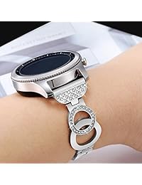 Gear S3 Frontier clásico Watch Band, VOMA 22 mm. negocio de metal de acero inoxidable correa de pulsera de repuesto para Samsung Gear S3 Frontier S3 Classic Moto 360 reloj inteligente 2 nd Gen, color plateado