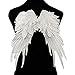 Shevalues Angel Wing Neckline Lace Trim Applique, Size 8, White