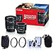 Canon Portrait & Travel 2 Lens Kit - EF 50mm f/1.8 STM Lens & EF-S 10-18mm f/4.5-5.6 is STM Lens - Bundle with 49mm/67mm Uv Filters, Small Lens Pouch, Medium Lens Pouch, Cleaning Kit