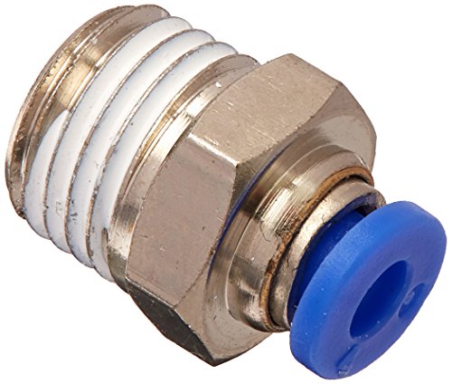 MettleAir MTC 4-N02 Push to Connect Straight Male Fitting, 4 mm OD, 1/4