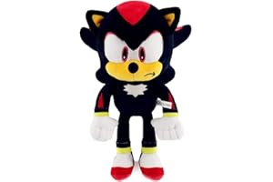 SHIRIA Sonic Plush Doll,The Hedgehog 2 The Movie Plush,Knuckles Sonic Plush Toy, Shadow Stuffed Animals Plush Pillow, Gift for Kids(Shadow Plush)