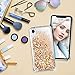 Maxdara Case for iPhone XR Glitter Case 6.1 inch [Tempered Glass Screen Protector] Floating Liquid Bling Sparkle Luxury Pretty Fashion Girls Women Case Cover (Gold & Silver)