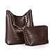 Crocodile Pattern Leather Latest Women Hobo Bag Tote Handbag Dailay Purse 2 Piece Bags Set