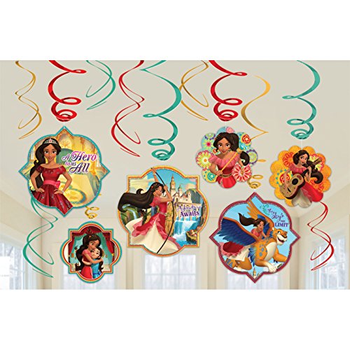 American Greetings Swirl Decoration Elena of Avalor Hanging Party 12-Count