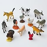 12 Pack - Mini Farm Animals for Toddlers - Farm Animals Figures Party Supplies - Assorted Styles