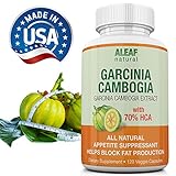 Aleaf Natural Garcinia Cambogia Extract Dietary Supplement with 70% HCA, 1600 mg – 120 Veggie Capsules