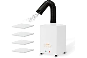 SIELUX Desktop Air Purifier & Fume Extractor for Laser Engraving, Activated Carbon and HEPA Filter, 99.97% Filtration, 120 to 180m³/h Suction, 58dB, 3-Speed, Portable Smoke Cleaner for 110V to 220V Voltage