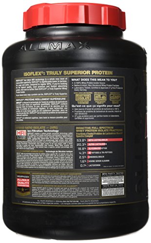 ALLMAX ISOFLEX Whey Protein Isolate, 90% Pure Protein, Amazing Taste, Chocolate, 5 Pound