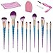 Makeup Brush Set, Beauty Star 12PCS Unicorn Make Up Brushes Professional Foundation Blending Eyeshadow Cosmetic Brushes Kit with Silicone Makeup Sponge and Lash Brush