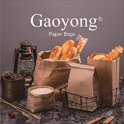 100 Pack Small Paper Bags,Paper Food Bags,Paper Lunch Bags,Kraft Paper