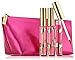 Estee Lauder Pure Color Brillantes LipGloss Trio (04-Brazen Berry (Shine Gloss), 21-Pink Innocence (Shimmer Gloss), 26-Extravagant Pink (Shimmer Gloss)) + Cosmetic Bag