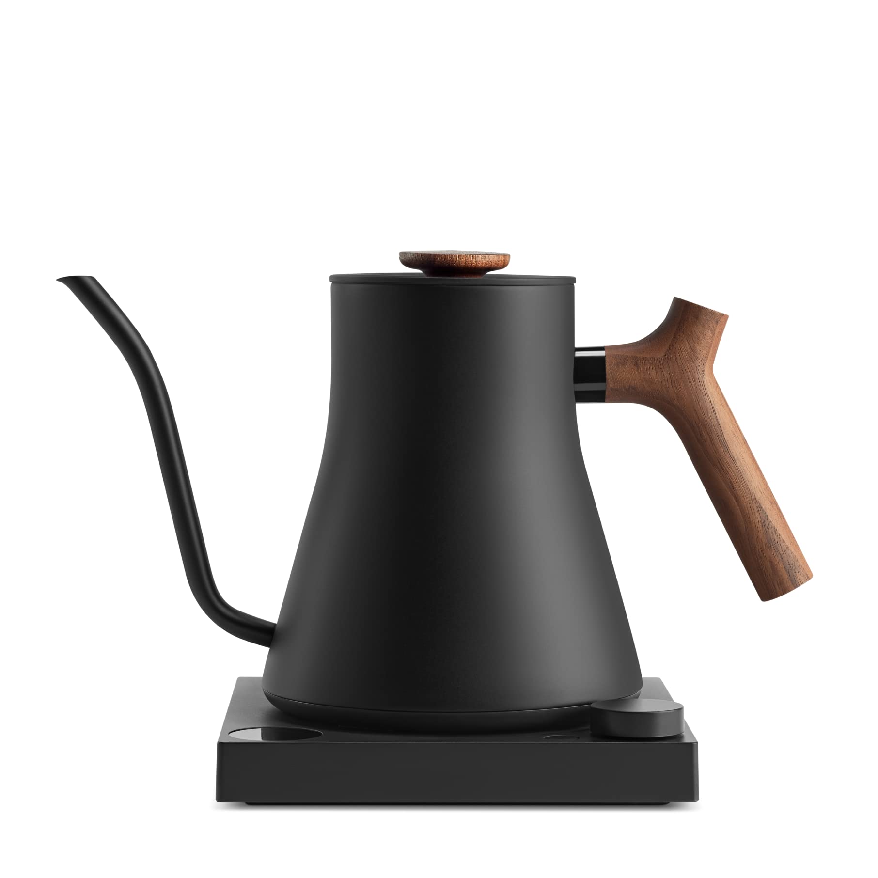 Photo 1 of Fellow Stagg EKG Pro Electric Gooseneck Kettle - Pour-Over Coffee and Tea, Quick Heating, Precise Temperature Control, Scheduling, Built-in Brew Timer, Matte Black with Walnut Wood Handle, 0.9 Liter