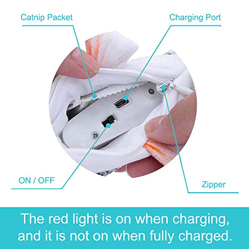 Bihuo Electric Moving Fish Cat Toy, Rechargeable Realistic Flopping Fish with Catnip, Interactive Cat Toys Plush Simulation Wagging Fish Kick Supplies Motion Kitten Toy (Black)