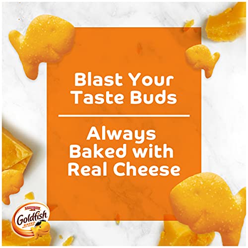 GOLDFISH FLAVOR BLASTED XTRA CHEDDAR CHEESE CRACKERS, BAKED SNACK CRACKERS, 6.6 OZ BAG