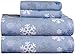 Pointehaven (Flannel-CKG-Snow-Flakes) Heavy Weight Printed Flannel 100-Percent Cotton Sheet Set, Snow Flakes, Cal King