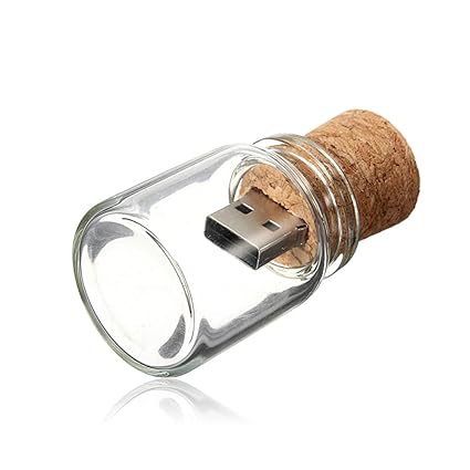 32GB USB Stick Niedliche Flasche Flash Drive Drift Jar USB 2.0 Memory Sticks Transparentes Glas Speicher Stick 32 GB Cork U D