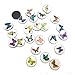 HSJH Refrigerator Magnets 24pack Colorful Beautiful Poop Emoji Fridge stickers Funny for Office Cabinets Whiteboards Decorative Photo Kids And Adults Gift (24 Butterflies)
