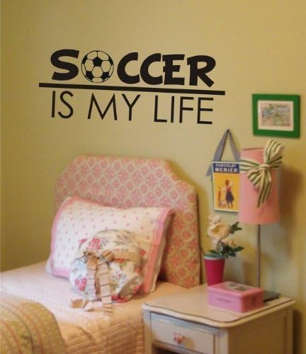 Soccer Is My Life Sticker Decal Wall Vinyl Sport World Cup Kids Children Boy Girl For Living Room Decoration