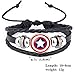 Marvel Supper Heroes Bracelet Captain America Batman Superman Leather Bracelet