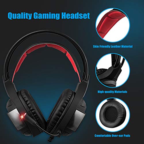 GT PS4 Gaming Headset with 7.1 Surround Sound Stereo, PS4 Headset with