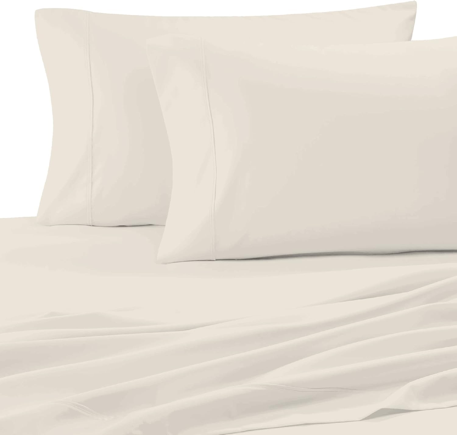 Purity Home 300 Thread Count 100% Organic Cotton Percale Weave Pillow Case Set, 2 Piece Set, Standard Size(20