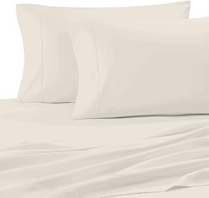 Purity Home 300 Thread Count 100% Organic Cotton Percale Weave Pillow Case Set, 2 Piece Set, Standard Size(20