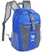 Bago Lightweight Backpack. Water Resistant Collapsible Rucksack for Travel and Sports. Foldable and Packable Daypack for Adults, Men and Women, Teens and Children (DeepBlue)
