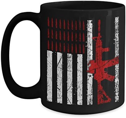 MPX CLOTHINGMPX CLOTHING AR-15 American Flag Gun Support 2nd Amendment 15oz Mug