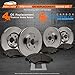 Max Advanced Brakes Premium OE Front + Rear Rotors with Carbon Metallic Pads TA039343