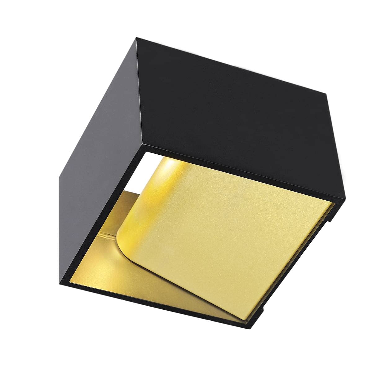 SLV Surface-Mounted Wall Light LOGS in/Internal Wall Illumination, LED spot, Surface-Mounted Light, Wall-Mounted Light, Wall spot / 3000K 6.9W 390lm Black — image 1