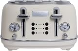 Charles Bentley Kettle And Toaster Set Cream Chrome 4 Slice 360 Base view 5