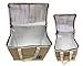 2 Piece Earthwise Insulated Reusable Grocery Shopping Bag Set 1 Small Lunch Bag & 1 Large Thermal Cooler Tote w/Zip Top Closure (2 Piece Set)
