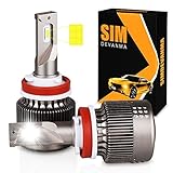 simdevanma LED Automobile Headlight Bulbs with Advanced LED Chip and All-in-One Conversion kit-80W/8,000LM/6,000K-2 Year Warranty(Upgraded Version) (H11(H8,H9))