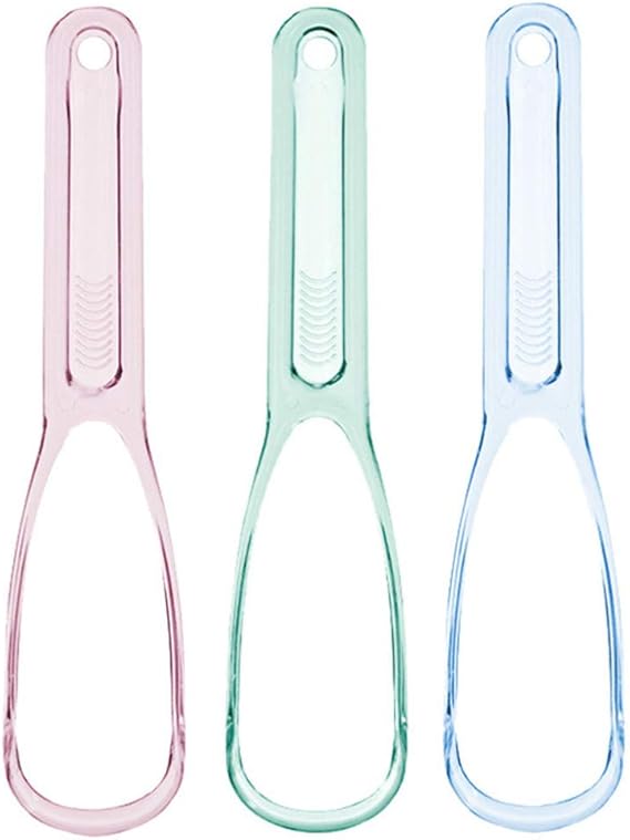 Healifty 3pcs Plastic Tongue Scraper Cleaner Fresh Breath Tongue