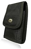 Vertical Heavy Duty Rugged Canvas Belt Clip Case Cover Pouch Holster for Motorola DROID Turbo / Fits with Mophie Juice Pack
