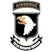 US Army - 101st Airborne Division Patch Decal - 3.5 Inch Tall Full Color Decal, Sticker