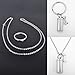 HooAMI Pet Dog Bone Cylinder Cremation Urn Necklace/Keychain Keepsake Ashes Pendant Memorial Jewelry