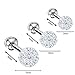 BodyJ4You 16 Gauge Crystal Clear Ball Cartilage Tragus Barbell Set of 3