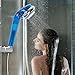 Geekpure 4 Stage Universal Handheld Showerhead Shower Filter -Remove Hardness and Chlorine Add Vitamin C Dry Skin NO Longer Itchy-2 Filters Included-BPA free (Blue)