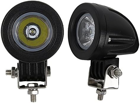 Audak 2Pcs 10W Spot LED Work Light 2 Inch Round LED Driving Lights for Motorcycle Motorbike, Bike, Dirt Bike, Truck, ATV, UTV