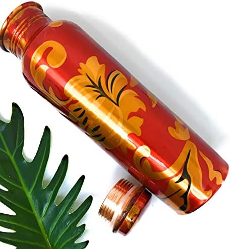 Thessentials Handmade Print Copper Water Bottle