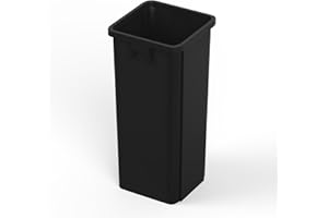 Regal Altair 23 Gallon Black Square Commercial Trash Garbage Can | Outdoor Office Restaurant School Kitchen