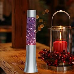 Lightahead® 13" Glitter Glow Lamp with Metal Base
